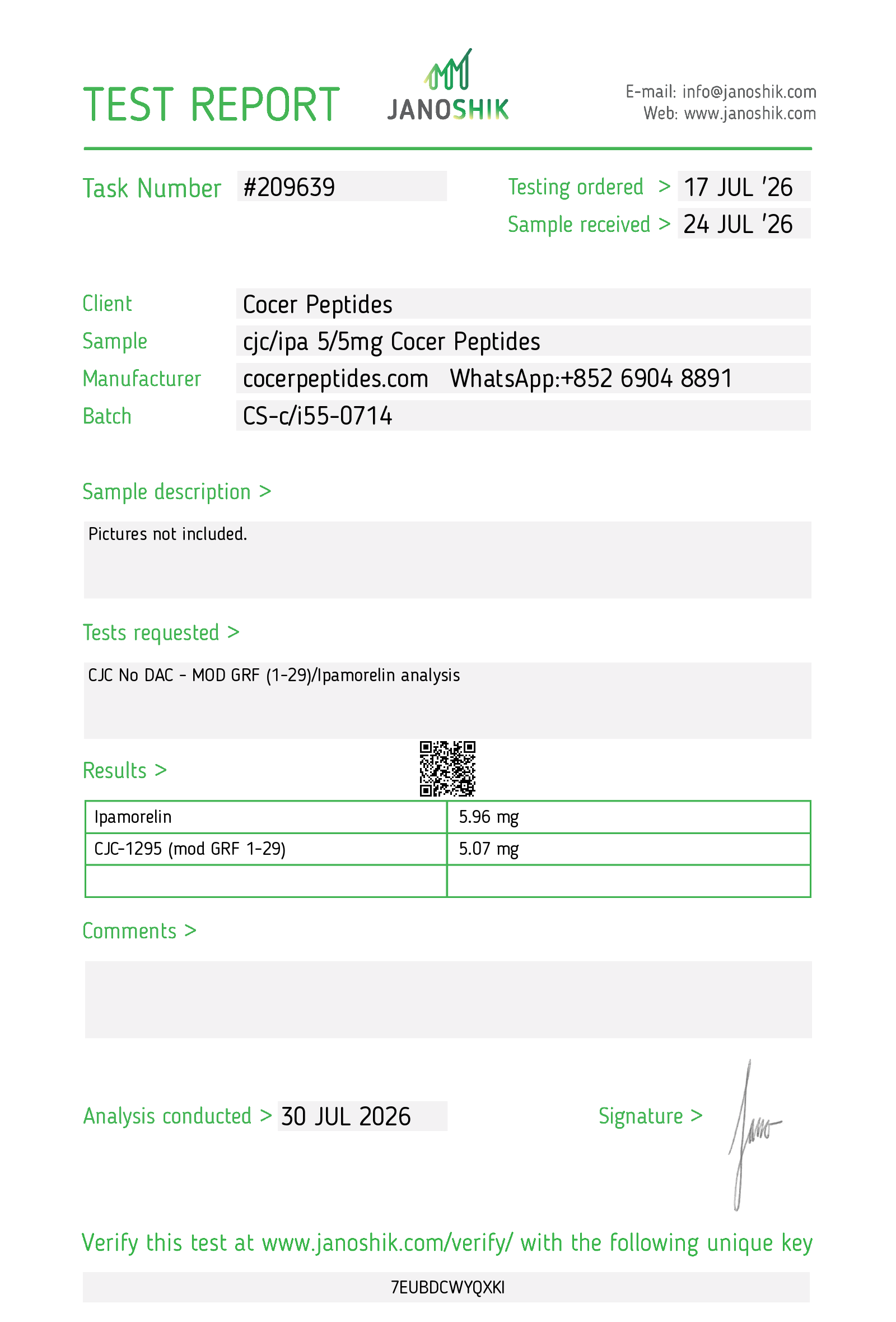 Test Report #209639